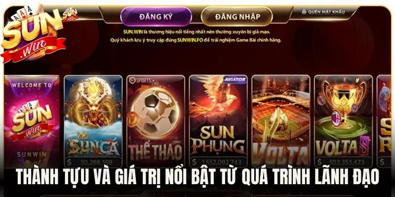 Thành tựu và giá trị nổi bật từ quá trình lãnh đạo