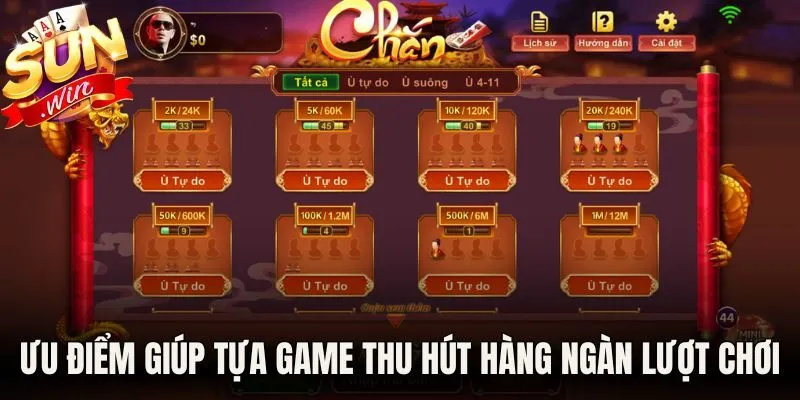 Ưu điểm giúp tựa game thu hút hàng ngàn lượt chơi