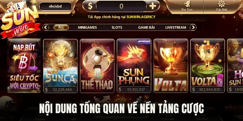 Nội dung tổng quan về nền tảng cược