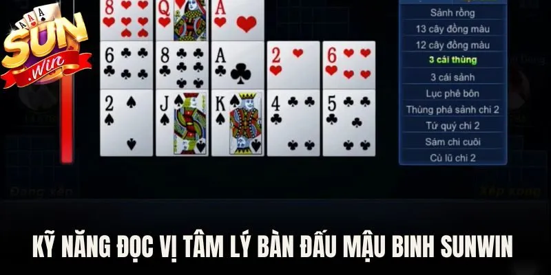 Kỹ năng đọc vị tâm lý bàn đấu mậu binh Sunwin chuyên sâu